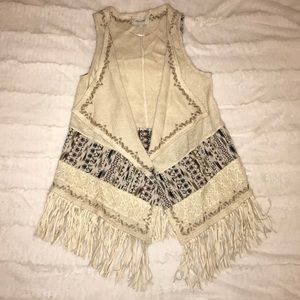 Miss Me Real Leather Fringe Vest